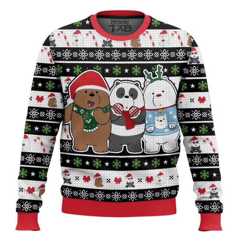 Hooktab Xmas We Bare Bear Ugly Christmas Sweater Hooktab Xmas We Bare Bear Ugly Christmas Sweater