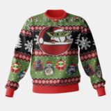 Hooktab Xmas Yoda Starwars Ugly Christmas Sweater