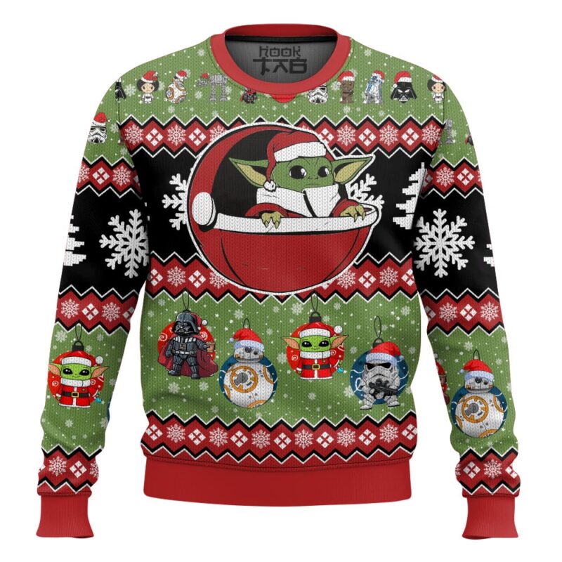 Hooktab Xmas Yoda Starwars Ugly Christmas Sweater Hooktab Xmas Yoda Starwars Ugly Christmas Sweater