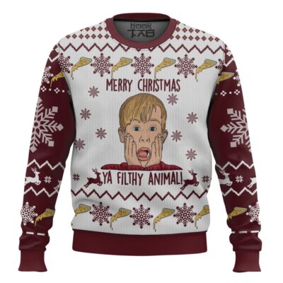 Hooktab Ya Filthy Animal Home Alone Ugly Christmas Sweater