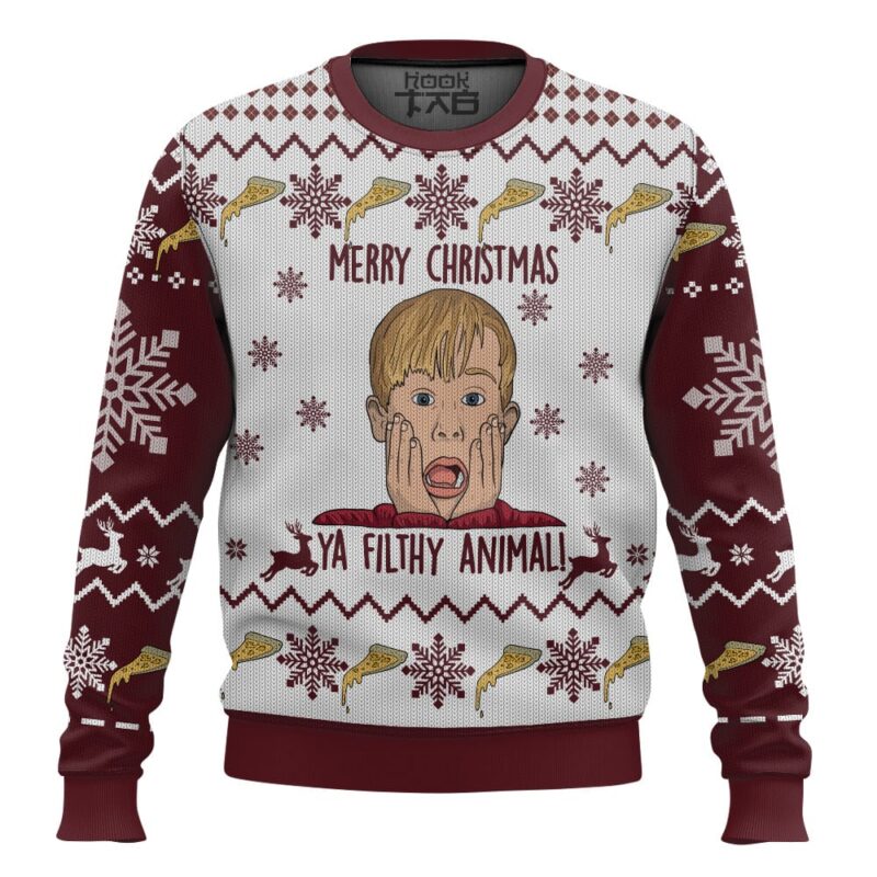 Hooktab Ya Filthy Animal Home Alone Ugly Christmas Sweater