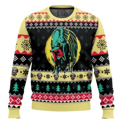 Hooktab Yautja Predator Alien Ugly Christmas Sweater