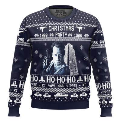 Hooktab Yippee Ki Yay Christmas Die Hard Ugly Christmas Sweater