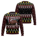 Hooktab Yippee Ki Yay Die Hard Ugly Christmas Sweater