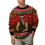Hooktab Yippee Ki Yay It’s Christmas Die Hard Ugly Christmas Sweater