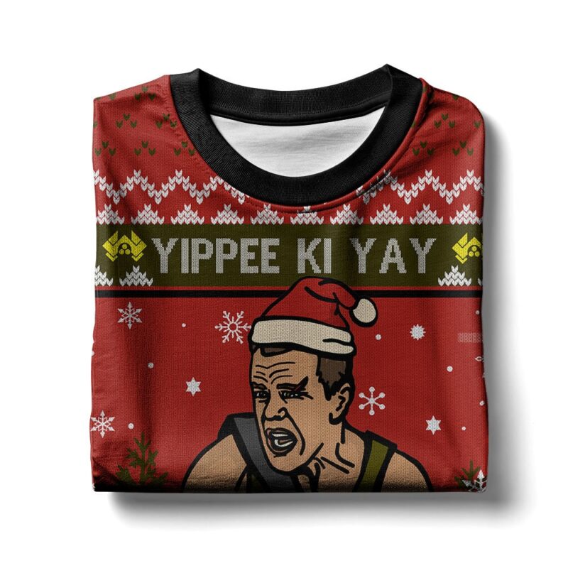 Hooktab Yippee Ki Yay It’s Christmas Die Hard Ugly Christmas Sweater Hooktab Yippee Ki Yay It’s Christmas Die Hard Ugly Christmas Sweater