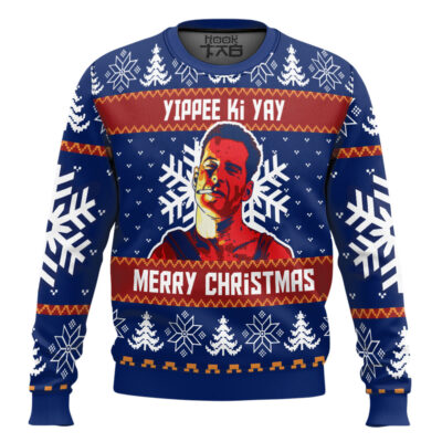 Hooktab Yippee Ki Yay Merry Christmas Die Hard Ugly Christmas Sweater