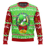 Hooktab Yoshi Mario Bros Ugly Christmas Sweater