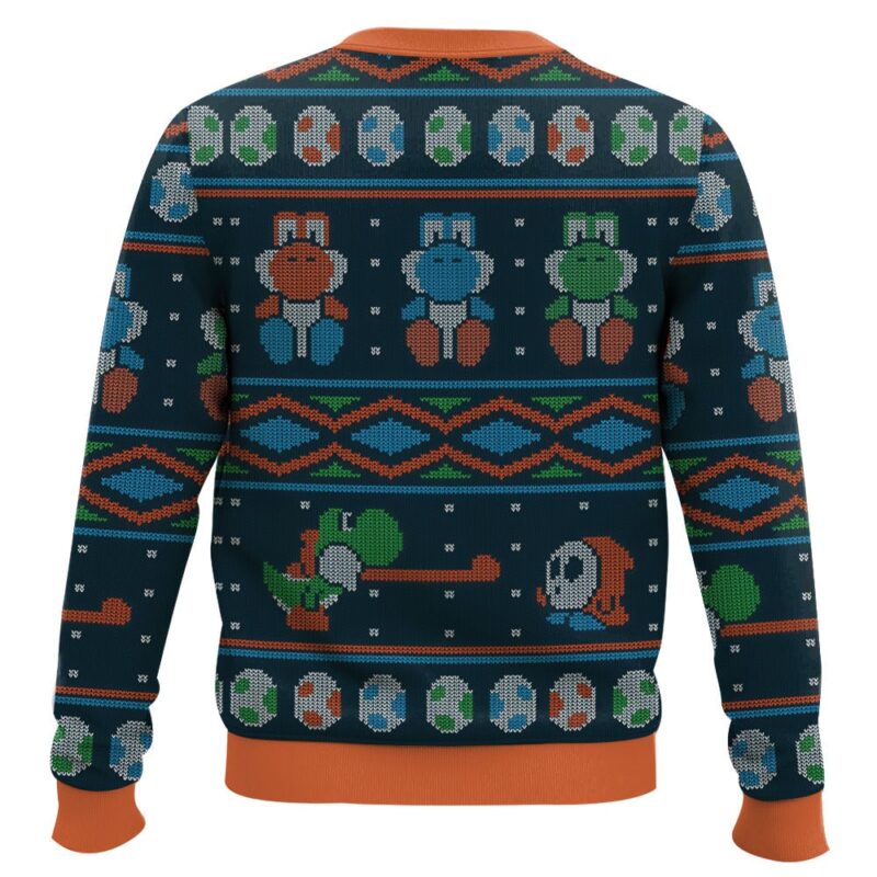 Hooktab Yoshi Super Mario Ugly Christmas Sweater Hooktab Yoshi Super Mario Ugly Christmas Sweater