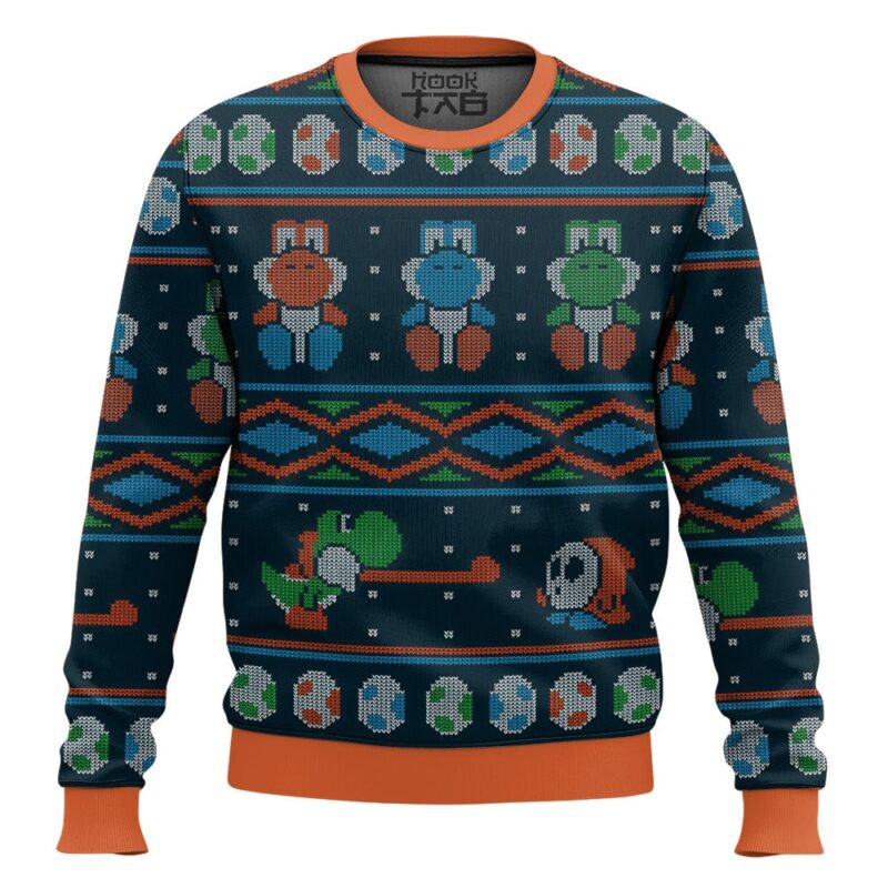 Hooktab Yoshi Super Mario Ugly Christmas Sweater