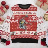 Hooktab You Are The One Thor Me Marvel Ugly Christmas Sweater