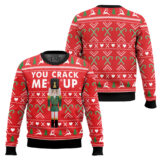 Hooktab You Crack Me Up Nutcracker Ugly Christmas Sweater