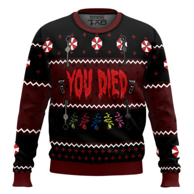 Hooktab You Died Resident Evil Ugly Christmas Sweater