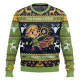 Hooktab You Found Coffee The Legend Of Zelda Ugly Christmas Sweater