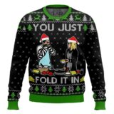 Hooktab You Just Fold It In Meme Ugly Christmas Sweater