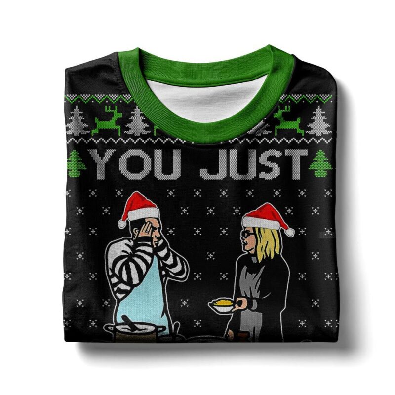 Hooktab You Just Fold It In Meme Ugly Christmas Sweater Hooktab You Just Fold It In Meme Ugly Christmas Sweater