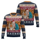 Hooktab You Know Who Didn't Wish You Chirsmas Tiger King Ugly Christmas Sweater