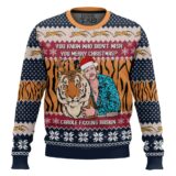 Hooktab You Know Who Didn't Wish You Chirsmas Tiger King Ugly Christmas Sweater