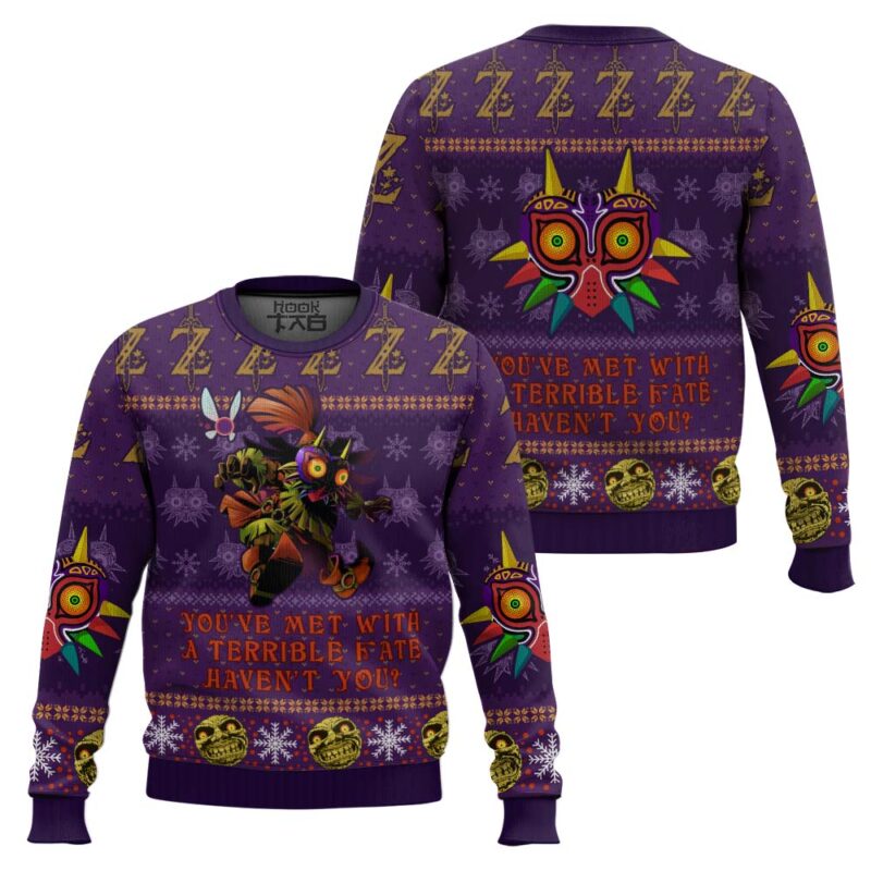 Hooktab You Met With A Terrible Fate Zelda Ugly Christmas Sweater Hooktab You Met With A Terrible Fate Zelda Ugly Christmas Sweater