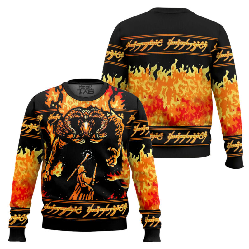 Hooktab You Shall Not Pass The Lord Of The Rings Ugly Christmas Sweater Hooktab You Shall Not Pass The Lord Of The Rings Ugly Christmas Sweater