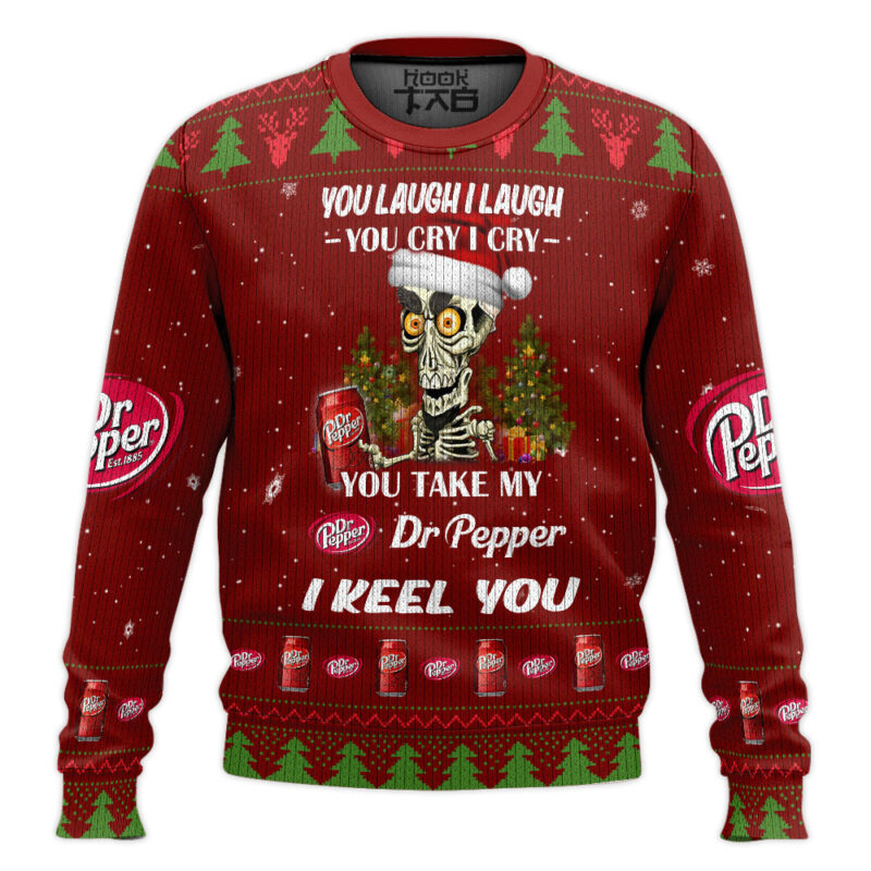 Hooktab You Take My Dr Pepper I Keel You Ugly Christmas Sweater Hooktab You Take My Dr Pepper I Keel You Ugly Christmas Sweater