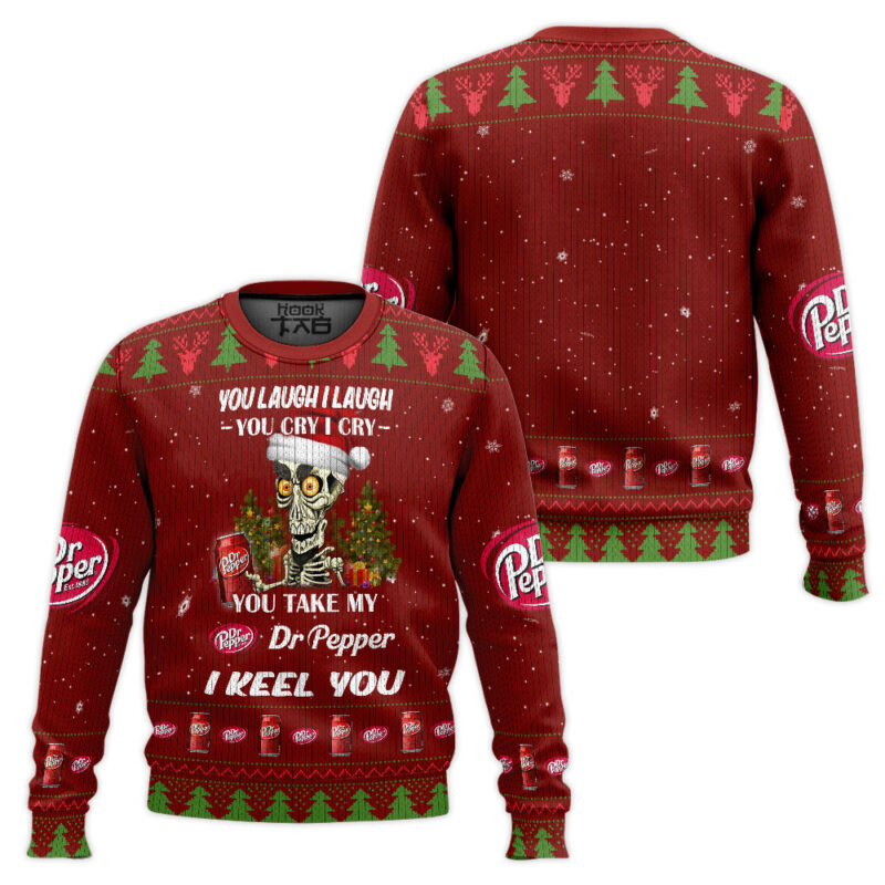 Hooktab You Take My Dr Pepper I Keel You Ugly Christmas Sweater Hooktab You Take My Dr Pepper I Keel You Ugly Christmas Sweater