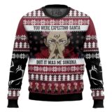Hooktab You Were Expecting Santa But It Was Me Sukuna Jujutsu Kaisen Ugly Christmas Sweater