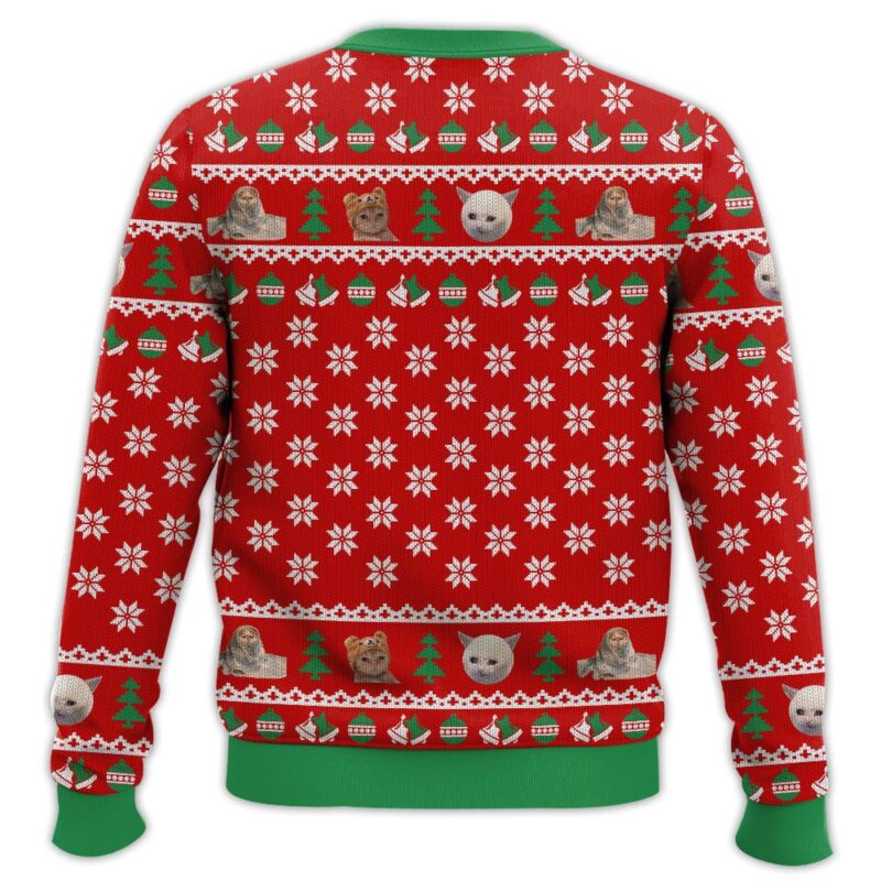 Hooktab Your Makes Me... Cat Vomit Meme Ugly Christmas Sweater Hooktab Your Makes Me... Cat Vomit Meme Ugly Christmas Sweater