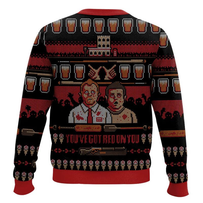 Hooktab You've Got Red On You Shaun Of The Dead Ugly Christmas Sweater Hooktab You've Got Red On You Shaun Of The Dead Ugly Christmas Sweater
