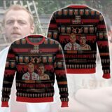 Hooktab You've Got Red On You Shaun Of The Dead Ugly Christmas Sweater