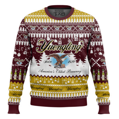 Hooktab Yuengling America's Oldest Brews Ugly Christmas Sweater