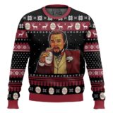 Hooktab Yuengling Beer Leonardo Meme Ugly Christmas Sweater