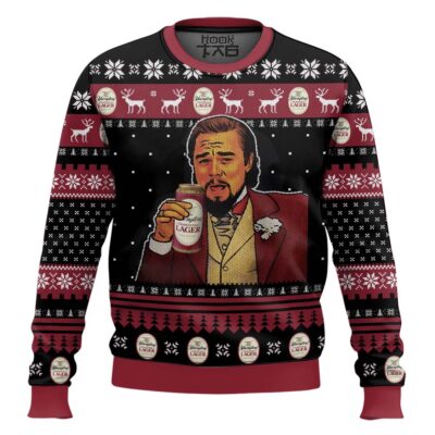 Hooktab Yuengling Beer Leonardo Meme Ugly Christmas Sweater