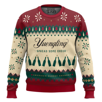 Hooktab Yuengling Beer Speard Some Cheers Ugly Christmas Sweater