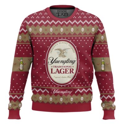 Hooktab Yuengling Traditional Lager Ugly Christmas Sweater