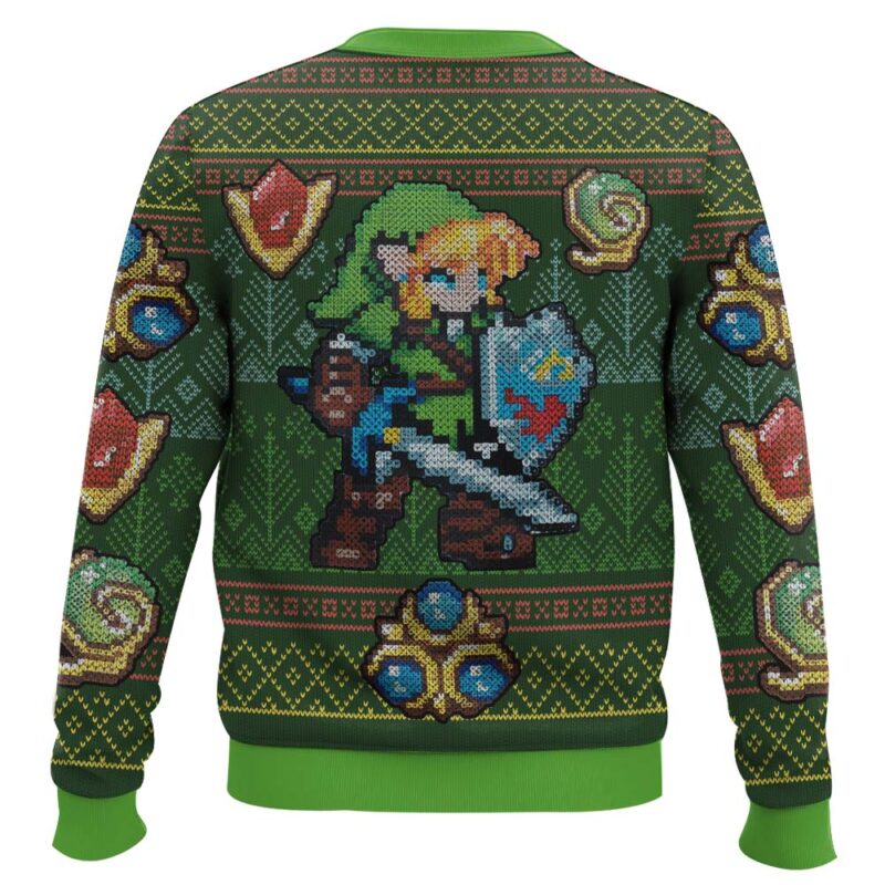 Hooktab Zelda Link Triforce Ugly Christmas Sweater Hooktab Zelda Link Triforce Ugly Christmas Sweater