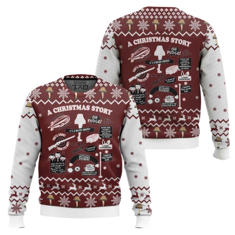 Hooktab Zeppelin Leg Lamp A Christmas Story Ugly Christmas Sweater Hooktab Zeppelin Leg Lamp A Christmas Story Ugly Christmas Sweater