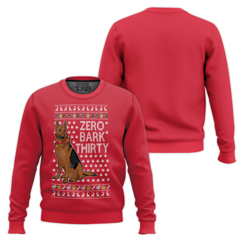 Hooktab Zero Bark Thirty Dog Lover Ugly Christmas Sweater Hooktab Zero Bark Thirty Dog Lover Ugly Christmas Sweater