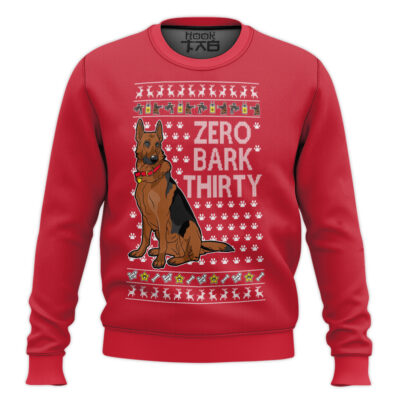 Hooktab Zero Bark Thirty Dog Lover Ugly Christmas Sweater