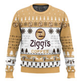 Hooktab Ziggi's Coffee Ugly Christmas Sweater
