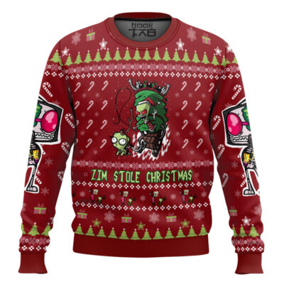Hooktab Zim Stole Christmas Invader Zim Ugly Christmas Sweater