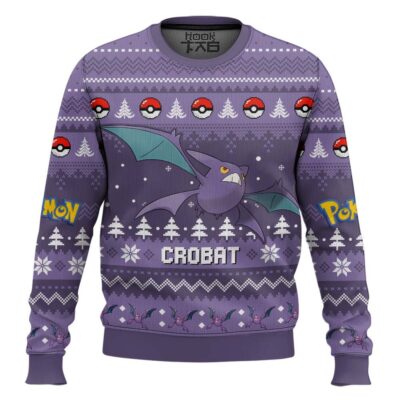 Hooktab Pokemon Gen 2 Crobat Ugly Christmas Sweater