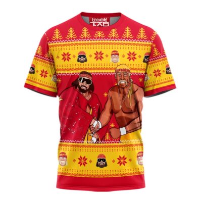 Hooktab Macho Man And Hulk Hogan Mega Powers WWE 3D T-Shirt