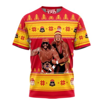 Hooktab Mega Powers Macho Man And Hulk Hogan WWE 3D T-Shirt