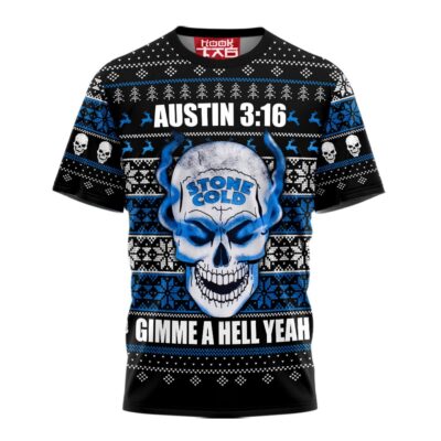 Hooktab Stone Cold Austin 3:16 WWE 3D T-Shirt
