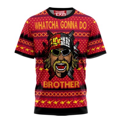 Hooktab Whatcha Gonna Do Brother WWE 3D T-Shirt