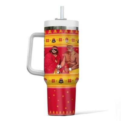 Hooktab Macho Man And Hulk Hogan Mega Powers WWE 40oz Stanley Shape Tumbler