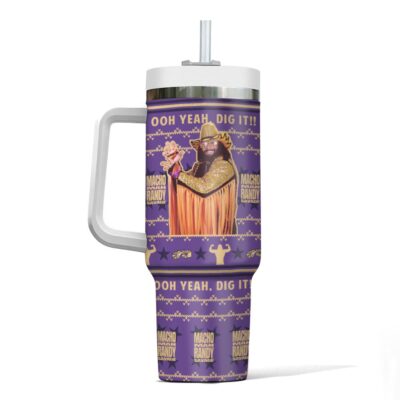Hooktab Macho Man Oh Yeah Dig It WWE 40oz Stanley Shape Tumbler