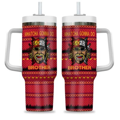 Hooktab Whatcha Gonna Do Brother WWE 40oz Stanley Shape Tumbler