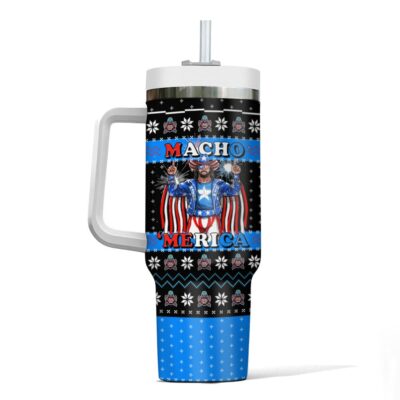 Hooktab Macho Man Macho Merica WWE 40oz Stanley Shape Tumbler